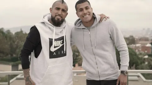 Arturo Vidal y Jeison Murillo en Barcelona