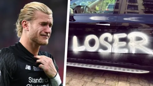 Hinchas del Besiktas rayan el auto de la novia de Karius