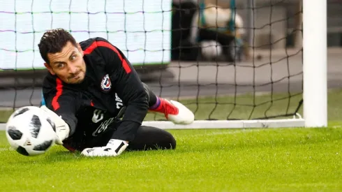 Gabriel Arias entrenando por la Roja