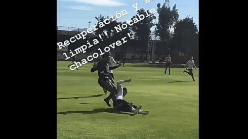 Insaurralde contra Junior en el amistoso