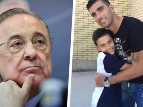 Florentino Pérez apadrina al hijo de la Perla Reyes en el Real Madrid