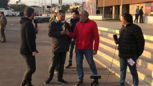 Víctor Hugo y Roberto Dueñas en el partido de Chile vs Haití