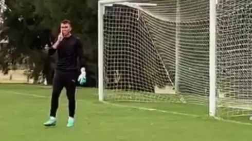 Muslera y su actitud polémica en el entrenamiento uruguayo