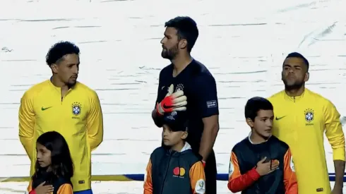 Brasil canta su himno a capela