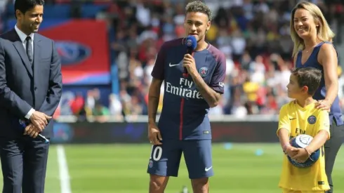Neymar en su presentación como jugador del PSG (Foto: Getty Images)