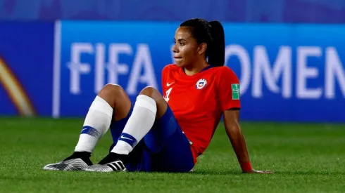 Pancha Lara se lamenta tras el pitazo final.