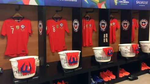 El camarín de Chile en el Arena Fonte Nova.