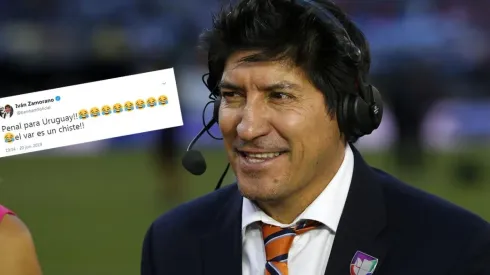 Bam Bam se ríe del VAR y el penal para Uruguay.