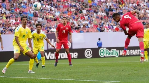 Gabriel Torres anotó de cabeza ante Guyana (Foto: Getty Images)