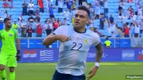 Gol de Lautaro Martínez para Argentina