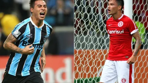 Eduardo Vargas y Charles Aránguiz felices en Porto Alegre