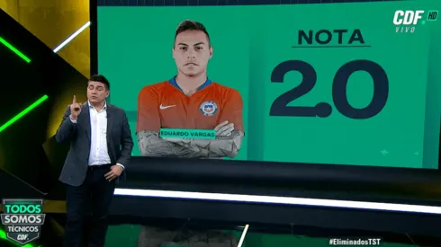 El momento en el que Tobi Vega recrimina a Eduardo Vargas.