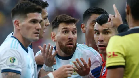Lionel Messi fue echado frente a Chile.