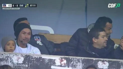 Chino Ríos acompaña a Colo Colo en el estadio Monumental