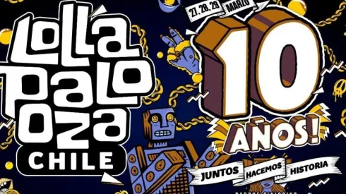 El afiche oficial de los 20 años de Lollapalooza.
