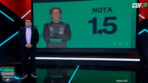 Vega poniéndole un ultra rojo al DT de Colo Colo.