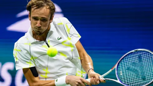 Medvédev en su triunfo ante Dimitrov.