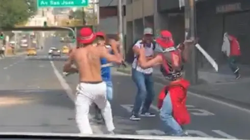 Con sables y estoques: Batalla campal en el clásico de Medellín