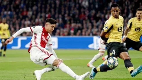 Edson Álvarez en su golazo por la Champions.