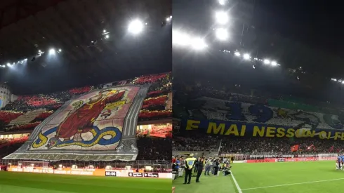 Así salieron ambos equipos a la cancha de San Siro.