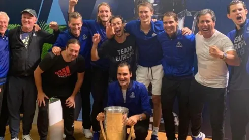 Massú con el Team Europa de la Laver Cup.