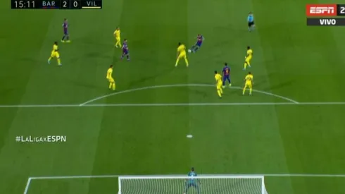 Disparo de media distancia del brasileño.