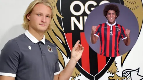 Dolberg a la izquierda, Diaby-Fadiga a la derecha.