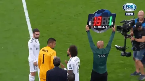 Areola sustituyó a Courtois en mediotiempo