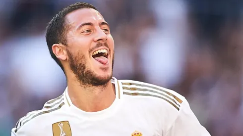 Hazard sonríe por primera vez en el Bernabéu.