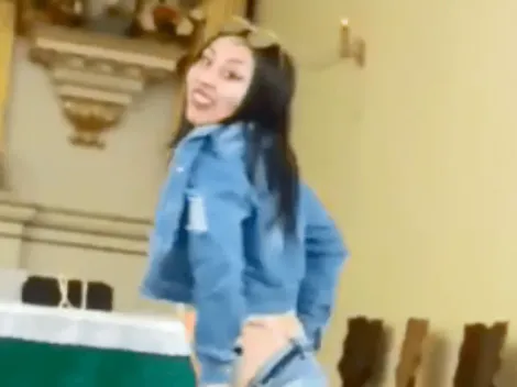 Naya Fácil desata polémica por desnudarse en iglesia de Caldera