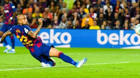 Arturo Vidal of FC Barcelona scores his goal during the Liga match between FC Barcelona and Sevilla FC at Camp Nou on October 6, 2019 in Barcelona, Spain. (Photo by Pressinphoto/Icon Sport)-Not Released (NR) (Restricted Editorial Rights In France)