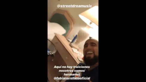 Vidal en sus historias de Instagram.