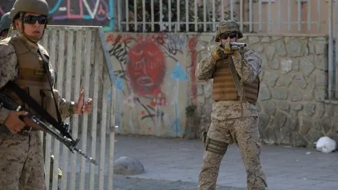 El hecho se registró en el corazón de Santiago.