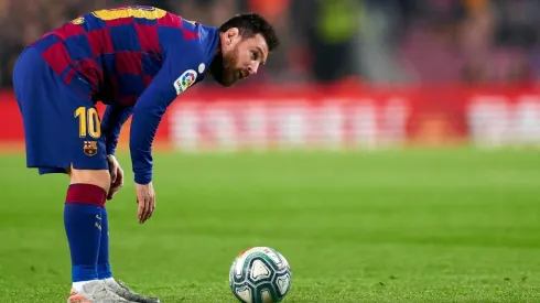 Messi marcó 44 goles de tiro libre con Barcelona.