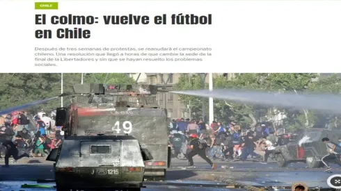 Olé y el regreso del fútbol chileno.