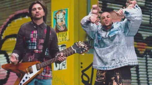 Juanes con el rapero Crudo Means Raw