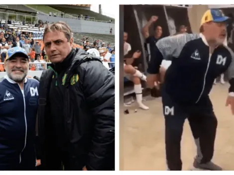 Maradona bromea a ex DT de la U: "La 10 era mia, la de Hoyos la 16"