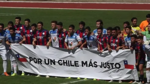 El mensaje al principio del partido entre Iberia y Recoleta.