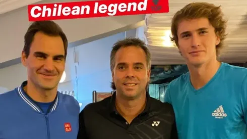 El fotón de Zverev con Federer y González.