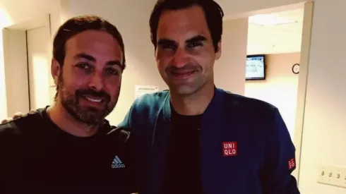 Massú junto a Federer.