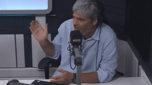 Guarello en su exposición.