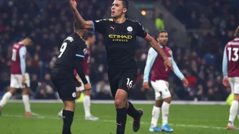 Rodri festeja su gol.