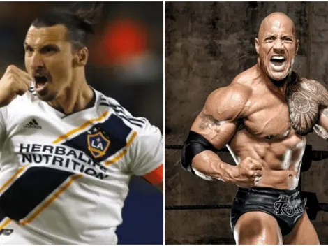 La última locura de Zlatan: Quiere actuar con La Roca "para romperle la cara"