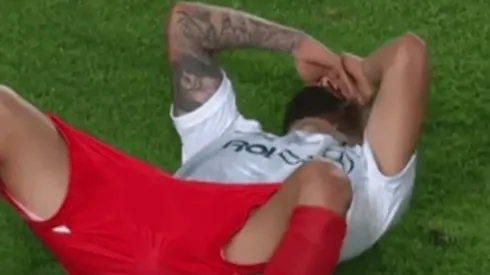 Gallegos llora por su lesión.