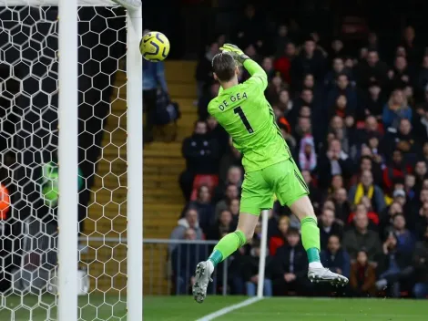 La cómica reacción de Mourinho y Neville ante el error de David de Gea