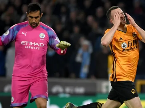 Manchester City cae ante Wolverhampton con Bravo de urgencia en el arco