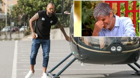La llegada de Vidal al estadio en helicóptero sacó roncha entre los seguidores del King