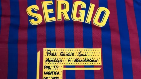 Busquets le regaló su camiseta al nuevo técnico del Barcelona en 2018