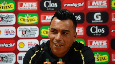Esteban Paredes en conferencia previo a la final de la Copa Chile.