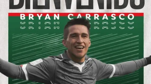 Palestino da la sorpresa y anuncia a Bryan Carrasco como nuevo refuerzo